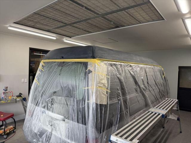 【ラプターライナー塗装】　ボンゴバン　ラプター　塗装　ルーフ塗装　　カスタム　クリア剥がれ　塗装剥がれ　代車無料　オリーブカーズ　三重県　四日市市