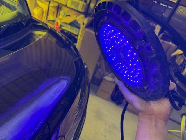 【ボンネット修理②】　スペーシアカスタム　スペーアシア　いたずらキズ　キズ修理　塗装　板金　保険修理　代車無料　オリーブカーズ　三重県　四日市市