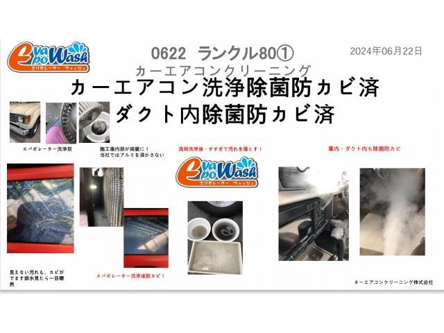 全国施工可能　カーエアコン洗浄専門業者　愛車のエアコン掃除屋さん　カーエアコンクリーニングを本格的に
内視鏡一体型洗浄工具オリジナル工具を使用しエアコン内部エバポレーターを見ながら
ランドクルーザー８０　車のエアコン洗浄料金