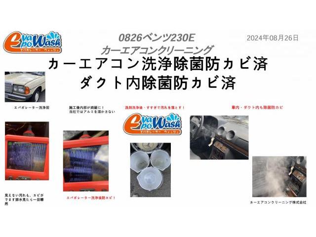 メルセデスベンツ　230E　カーエアコン画像　エバポレーター洗浄画像　
メルセデスベンツのエアコンメンテナンス　Ｅクラス　カーエアコンクリーニング
愛車のエアコン掃除屋さん全国施工可能　カーエアコン洗浄専門業者