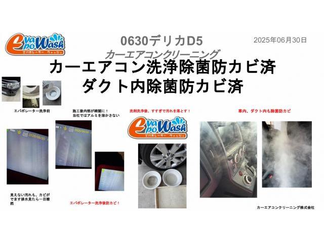 デリカ　エアコン　メンテナンス　デリカエバポレーター洗浄　車のエアコン臭いの原因　エバポレーター　カーエアコンクリーニング　三菱　デリカＤ：５　クリーニング・清掃　愛車のエアコン掃除屋さん　東京　千葉埼玉神奈川愛知福岡県　長野　福島