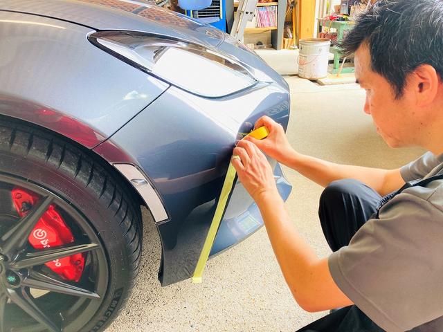 【＃７】バフが当たってはいけない場所をマスキングします。器用なので苦ではありませんが地味な作業です。