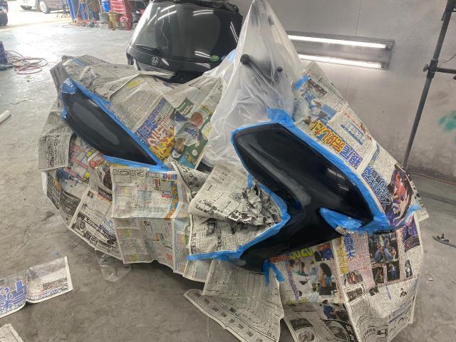 ヤマハ　マジェスティ　鈑金塗装修理　 春日井市　稲沢市　名古屋市　北区　西区　守山区　小牧市　北名古屋市　シキトレーディング　鈑金塗装専門店