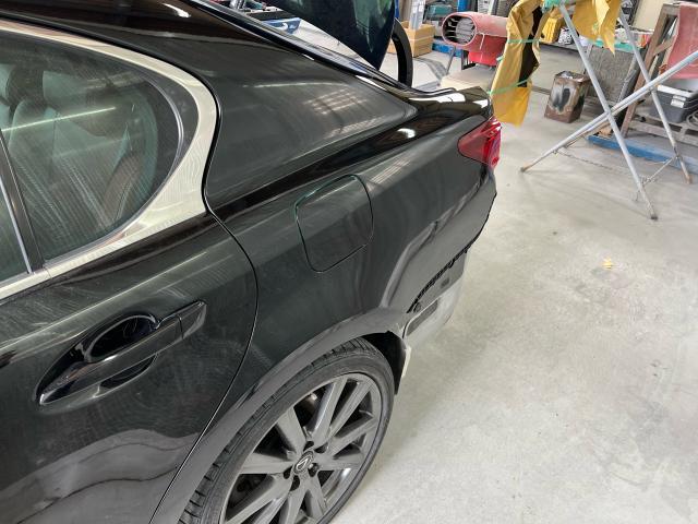 レクサス　GS450h 左クオーター　リヤバンパー　修理　松伏町