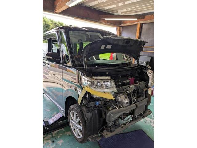 ダイハツ　タント　持ち込みホーン取り付け　パーツ持込取り付け大歓迎　・車検【車検後に令和7年度産の新米みずかがみ5Kｇプレゼントしております】・板金、ボディコーティング受付中　滋賀県　近江八幡市　野洲市　草津市　東近江市　大津市