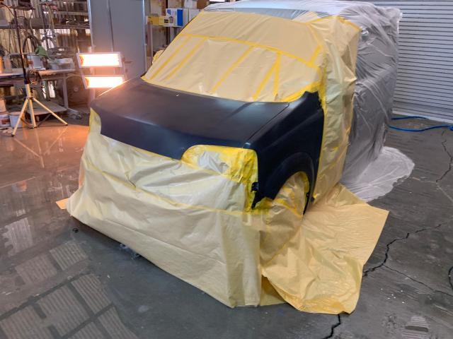 ダイハツ　ムーヴ　フロント周り事故修理　鈑金　塗装　キズへこみ直し　熊本市東区　中央区　南区　西区　北区　菊陽町　益城町　合志市　嘉島町　御船町　西原村　阿蘇市　宇土市　宇城市　他地域のお客様も大歓迎です！