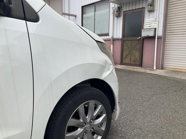 ワゴンＲ　右前 鈑金塗装　板金塗装　事故車修理　キズへこみ修理　糟屋郡　粕屋郡　須恵町　志免町　宇美町　粕屋町　篠栗町　久山町　福岡市　博多区　東区　南区　新宮町　春日市　太宰府市　大野城市　那珂川市　筑紫野市　福岡　安い　上手い