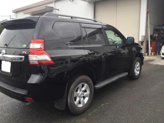 プラド　右側面修理　鈑金塗装　板金塗装　事故車修理　キズへこみ修理　糟屋郡 須恵町 福岡　安い 上手い 貴方へおすすめ 口コミ 評判 良いお店