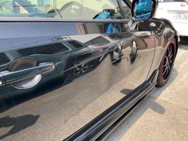 ８６　右側面事故修理　鈑金塗装　板金塗装　事故車修理　キズへこみ修理　糟屋郡　粕屋郡　須恵町　須惠町　　福岡　安い　上手い　貴方へおすすめ　口コミ　評判　良いお店