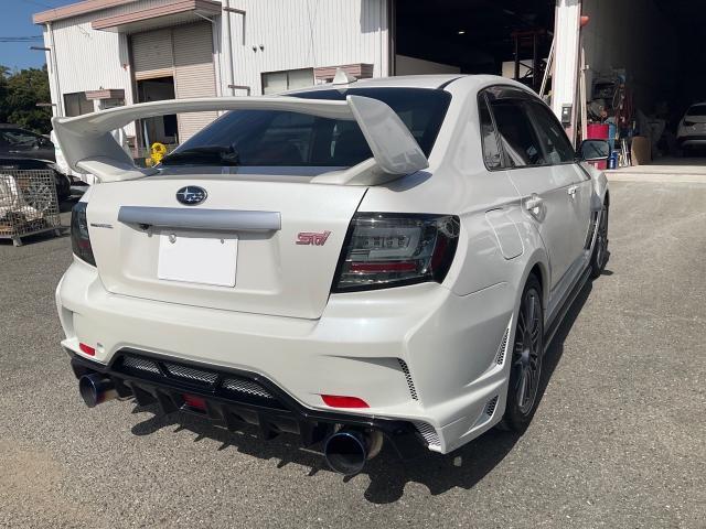 ＷＲＸ　リヤバンパー交換　鈑金塗装　板金塗装　事故車修理　キズへこみ修理　糟屋郡　粕屋郡　須恵町　須惠町　志免町　宇美町　粕屋町　篠栗町　久山町　福岡市　博多区　東区　南区　新宮町　春日市　太宰府市　大野城市　那珂川市　福岡　安い　上手い