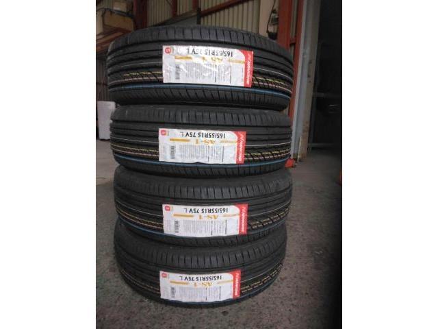 ダイハツ　ミラココア　15インチ新品タイヤ持ち込み交換