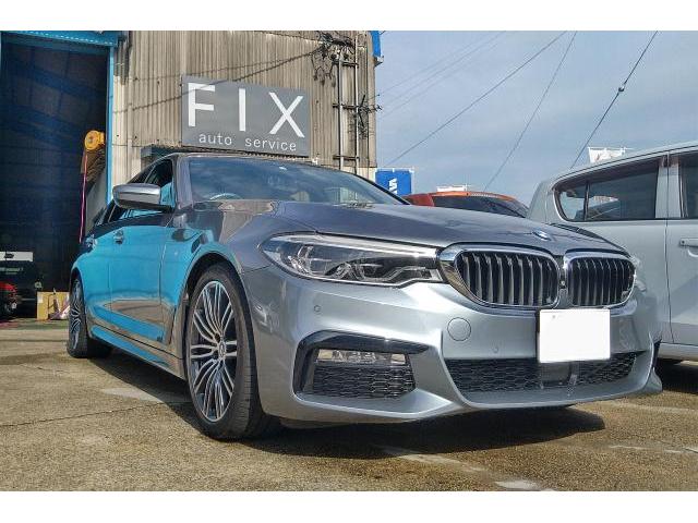 愛知県豊田市　BMW 523d　mスポーツ　G30 フロントバンパー修理　バンパー修理　すりキズ　キズ修理　BMW修理　鈑金塗装　愛知県　豊田市　みよし市　日進市　長久手市　名古屋市　岡崎市　三河