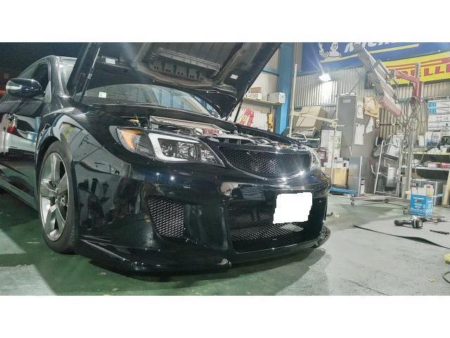 愛知県豊田市　エアロ　取り付け　フルエアロ　塗装　加工　インプレッサ　STI チャージスピード　ヘッドライト　交換　ナンバーステー作成　カスタム　費用　日進市　みよし市　長久手市　名古屋市　三河