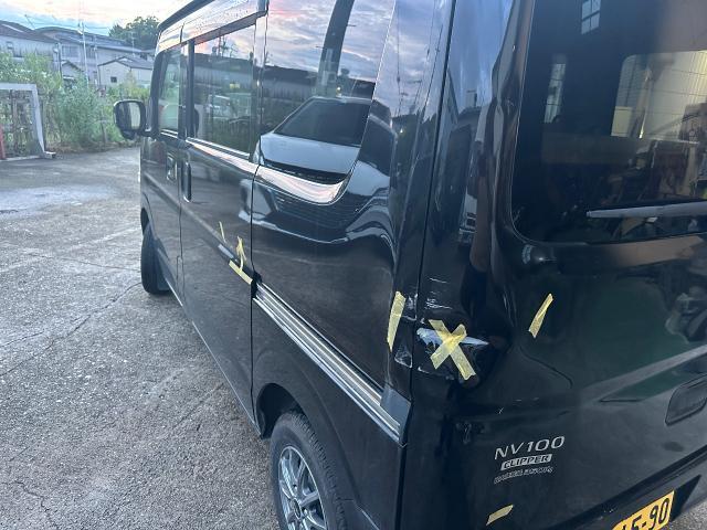 日産　クリッパー　左側面、リアゲート凹み　鈑金塗装修理