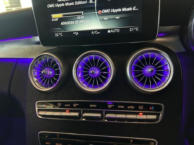 メルセデスＡＭＧ　Ｃクラス　電装パーツ取付 アンビエントライト６４色化　大阪　堺　岸和田
