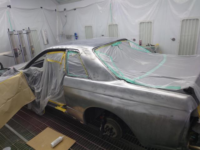 日産　スカイライン　全塗装　サイドシル修理