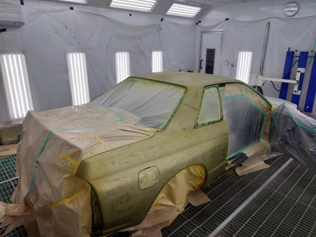 日産　スカイライン　全塗装　サイドシル修理