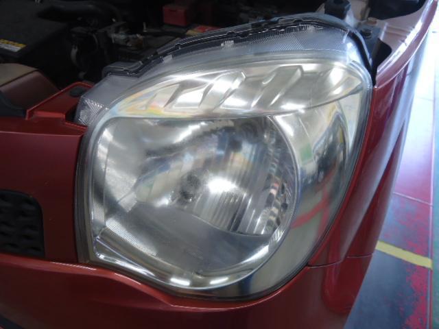 日産 モコ ヘッドライトコーティング(ピカリンコート)＆エアコンガスクリーニング