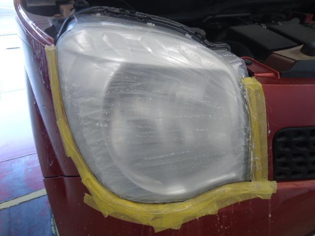 日産 モコ ヘッドライトコーティング(ピカリンコート)＆エアコンガスクリーニング