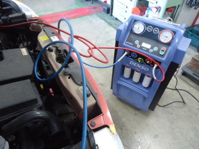 日産 モコ ヘッドライトコーティング(ピカリンコート)＆エアコンガスクリーニング