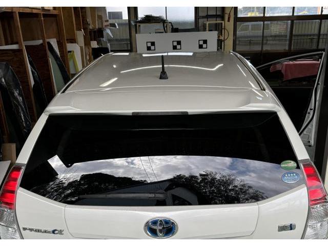 プリウスα　ガラス交換　エーミング作業