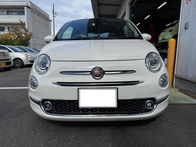 フィアット　５００　フロントバンパーまわり　板金修理　事故修理　　アコルサ　フィアット専門店　アバルト専門店　三重県　津市　四日市　鈴鹿　伊賀　松阪　伊勢　愛知　岐阜　滋賀　奈良　静岡　京都　大阪　和歌山