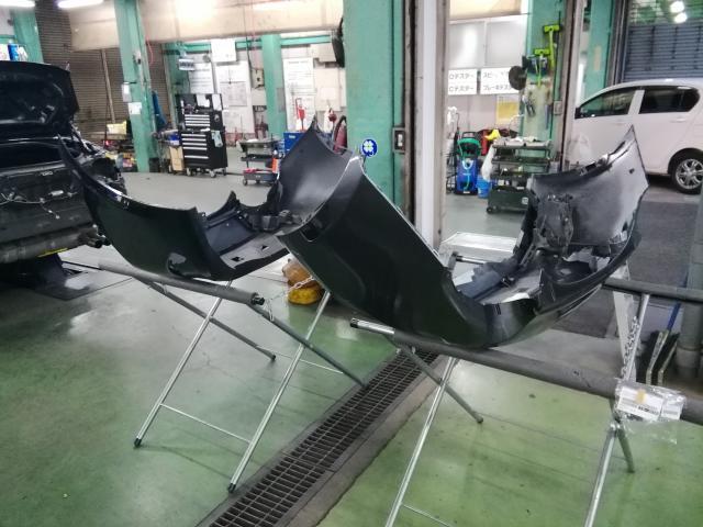 マツダ　ロードスターＲＦ　リアバンパー　持ち込み交換　車検　青梅市・瑞穂町・羽村市・あきる野市周辺の車検・整備・修理・ナビ取付・タイヤ取付など、お車の事ならお気軽にご相談下さい！！