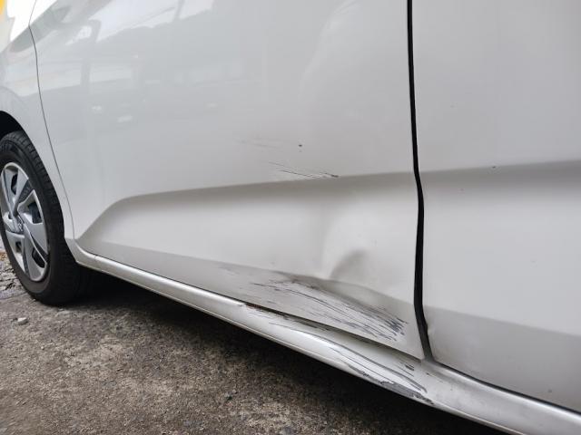 ホンダ　フリード　カラー　NH883P　プラチナホワイトパールー　左フロントドア交換・左スライドドア修理・左サイドシル修理　作業期間　4日　熊本市中央区　東区　西区　北区　植木町　南区　菊陽町　合志市　大津町　他地域のお客様も大歓迎です!!