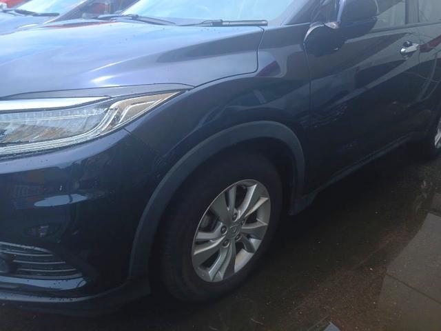 ホンダ　ヴェゼル　カラー　B610M　ミッドナイトブルービームメタリック 　左フロントフェンダー修理　作業期間　3日　熊本市中央区　東区　西区　北区　植木町　南区　菊陽町　合志市　大津町　他地域のお客様も大歓迎です!!