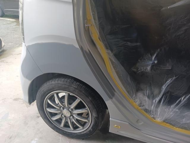 ホンダ　N-WGN　カラー　NH851M　カトラリーシルバーM　右リアドア修理・右クォーター修理・右リアバンパー修理　作業期間　3日　熊本市中央区　東区　西区　北区　植木町　南区　菊陽町　合志市　大津町　他地域のお客様も大歓迎です!!