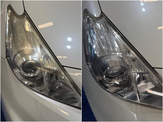 【トヨタ　プリウスα　ヘッドライト研磨&コーティング】福岡市　博多区　南区　中央区　東区　西区　城南区　早良区　大野城　春日　太宰府　那珂川　筑紫野　粕屋