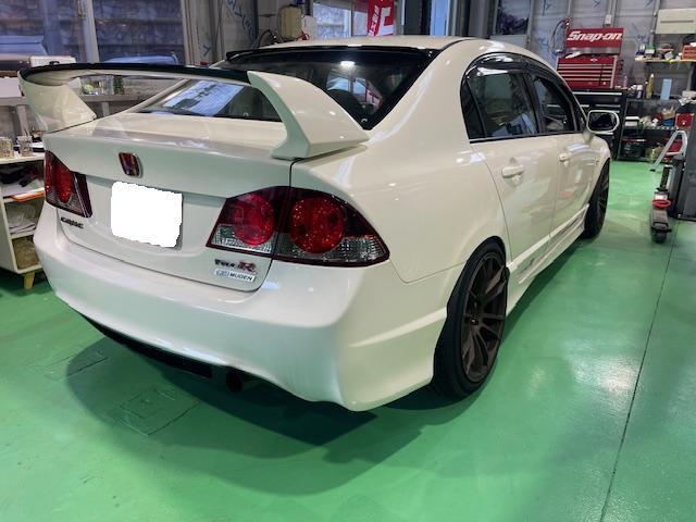 シビック　FD2　エンジンオイル交換作業