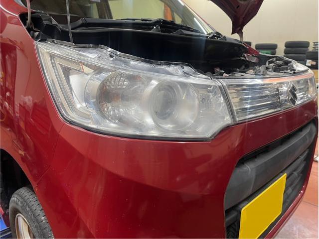 スズキ　ワゴンＲスティングレー　ライト・ウィンカー類修理・整備　ヘッドライト　ヘッドライト磨き　石川県　小松市　能美市　川北町　白山市　野々市市　金沢市　新車　中古車　マイカーリース