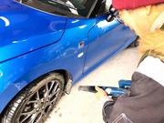 【工程５】ブロワーにて細部の水分を吹き飛ばします