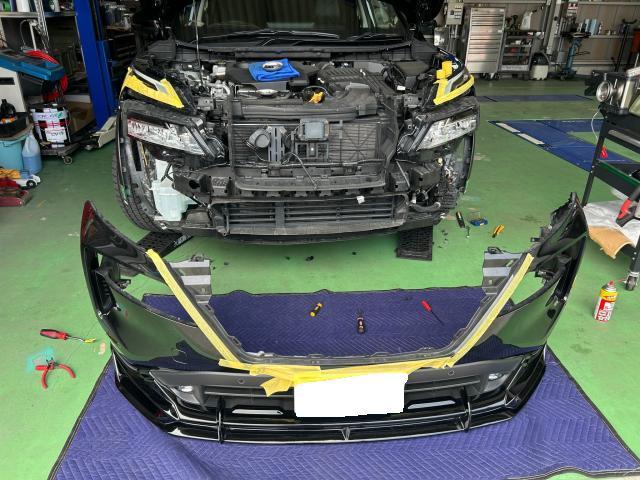 日産　エクストレイル　T33　故障診断（コンピュータ診断）フォグ交換　レーダー　ドラレコ　車検整備