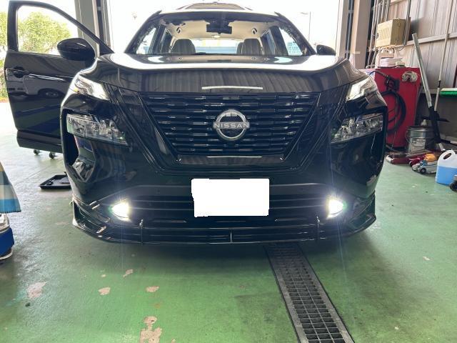 日産　エクストレイル　T33　故障診断（コンピュータ診断）フォグ交換　レーダー　ドラレコ　車検整備