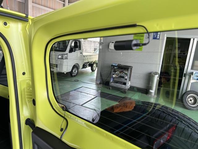 スズキ　ジムニー　パーツ取り付け　ユピテル　前後ドラレコ　