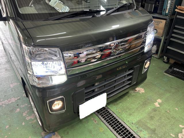 スズキ　エブリイワゴン　パーツ取り付け　ＨＩＤ屋　ＬＥＤヘッドライト