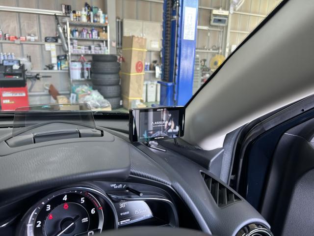 マツダ　デミオ　カーナビ・ETC・ドラレコ取付　レーダー取付