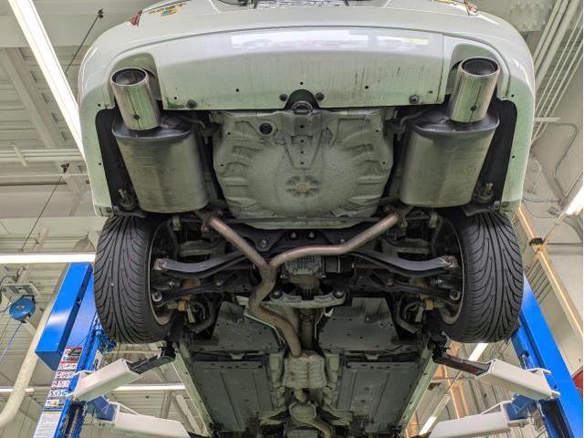 スバル　レガシィ　BP5　持ち込みマフラー取付　持ち込みタワーバー取付　STI純正マフラー　STIフレキシブルタワーバー　松戸　