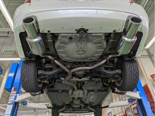 スバル　レガシィ　BP5　持ち込みマフラー取付　持ち込みタワーバー取付　STI純正マフラー　STIフレキシブルタワーバー　松戸　