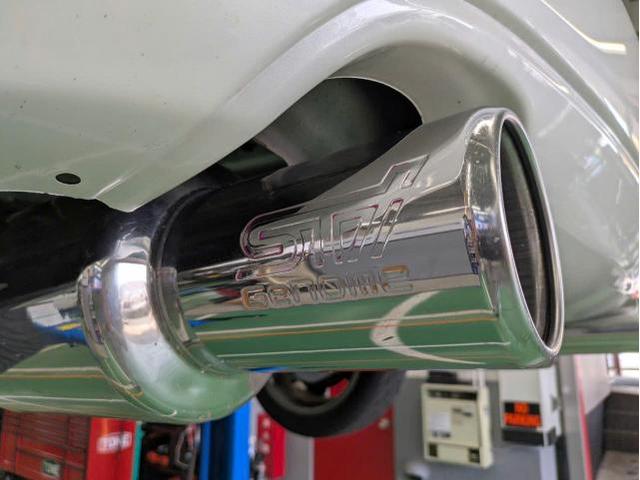 スバル　レガシィ　BP5　持ち込みマフラー取付　持ち込みタワーバー取付　STI純正マフラー　STIフレキシブルタワーバー　松戸　