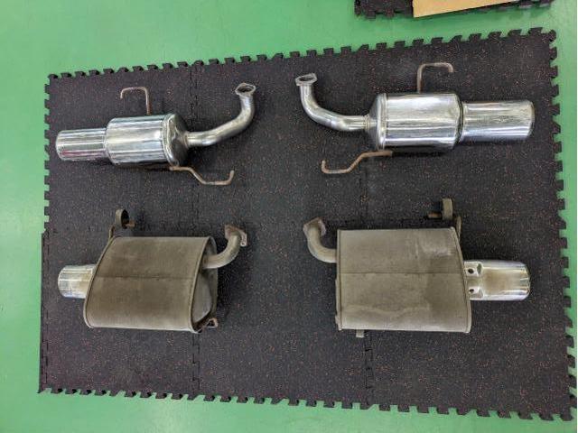 スバル　レガシィ　BP5　持ち込みマフラー取付　持ち込みタワーバー取付　STI純正マフラー　STIフレキシブルタワーバー　松戸　