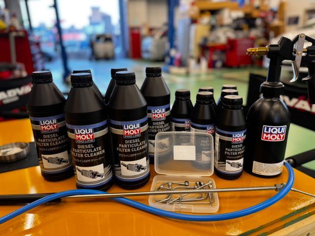 DPF再生不十分　DPF強制燃焼　トヨタ　ランドクルーザープラド　DPF警告　DPFクリーニング　LIQUIMOLY　DPFクリーナーメンテナンス・日常点検