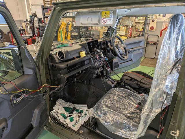 スズキ　ジムニー　ナビ取付　カロッツェリア　AVIC-CL912Ⅳ　アルパイン　デジタルインナーミラー取付　DVR-DM1000B-IC　　カーナビ・ETC取付