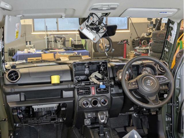 スズキ　ジムニー　ナビ取付　カロッツェリア　AVIC-CL912Ⅳ　アルパイン　デジタルインナーミラー取付　DVR-DM1000B-IC　　カーナビ・ETC取付