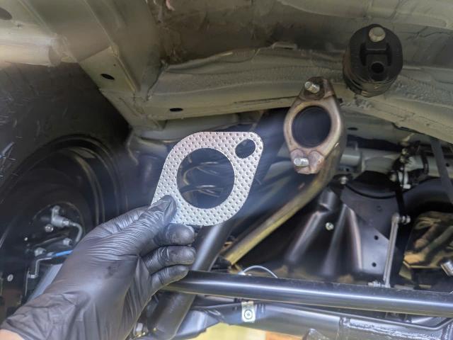 スズキ　ジムニー　マフラー交換　社外品マフラー取り付け　ロッソモデロ　持込マフラー取り付け