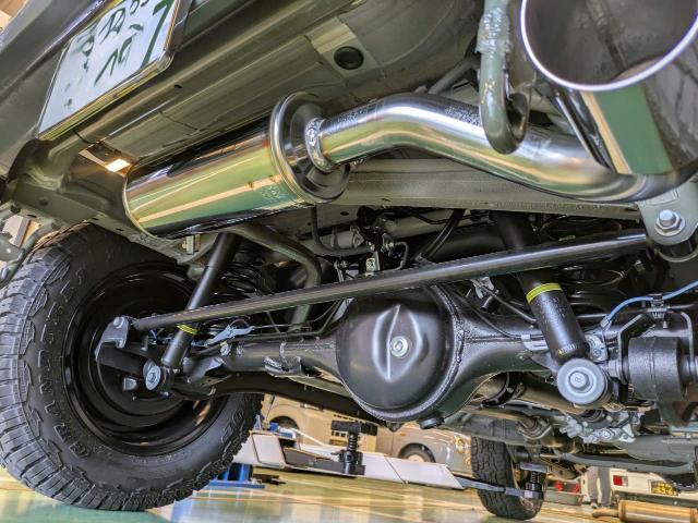 スズキ　ジムニー　マフラー交換　社外品マフラー取り付け　ロッソモデロ　持込マフラー取り付け