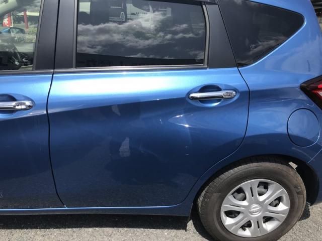 日産　ノート　リヤドア・後ろタイヤ横（クォーター）キズ・へこみ直し