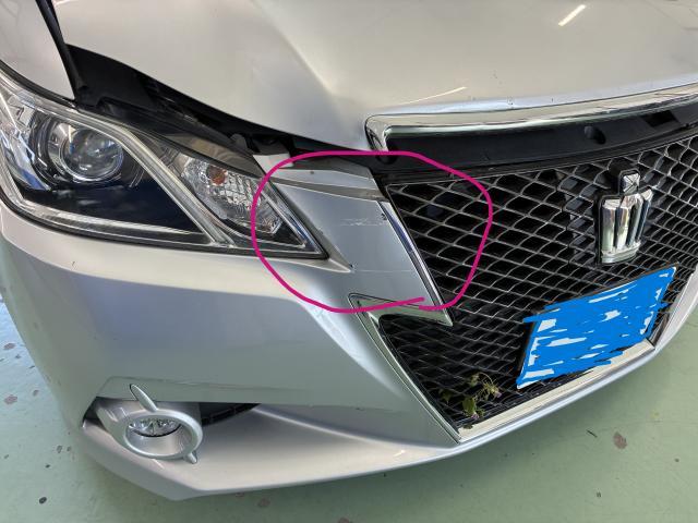 トヨタ　クラウン　塗装  小城市　杵島郡　佐賀市　武雄市　多久市　修理
